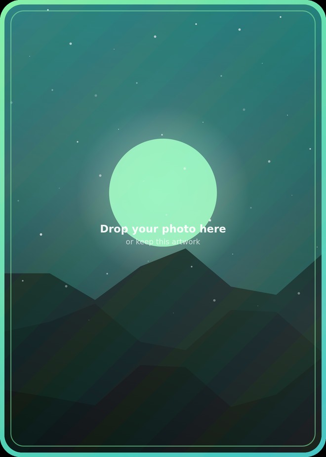 Full art custom card with every text line switched off